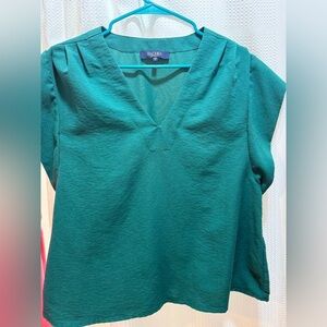 Rachel Roy Teal V-Neck Women's Top XL